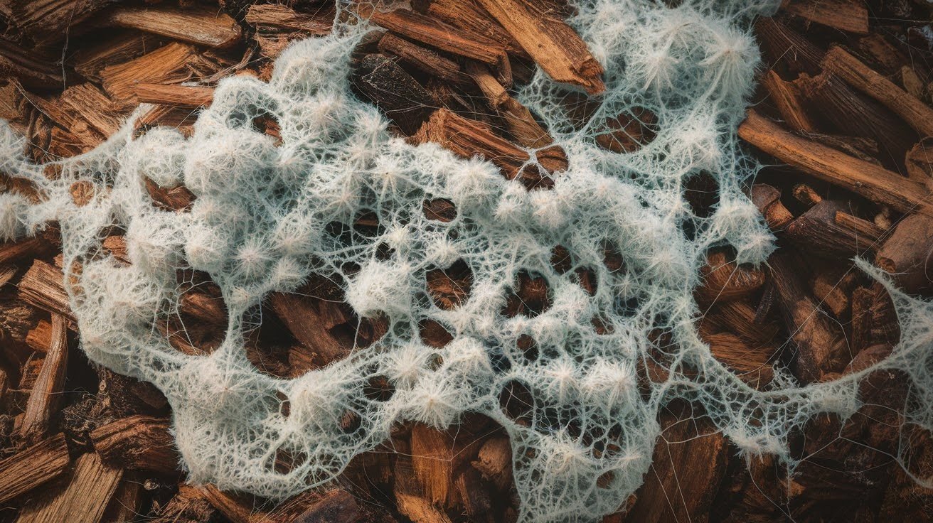 What Does White Mold on Mulch Look Like