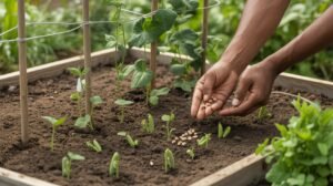 Planting Cowpea Seeds